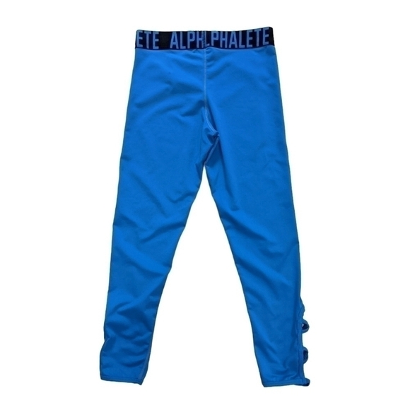 Alphalete Logo Waistband Criss Cross Ankle Leggings High Rise - Picture 4 of 6